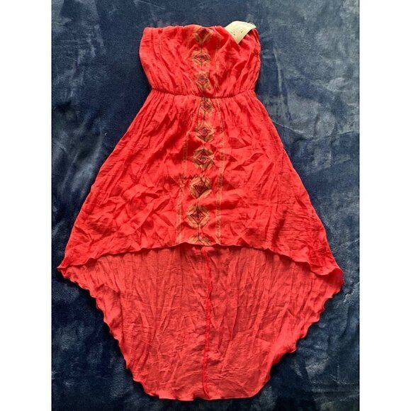 Trixxi Women’s Hi Low Tube Coral Dress Size Medium - Picture 1 of 10